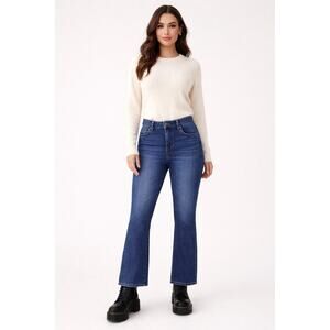 American Eagle High Rise Skinny Kick Jeans LONG 14 Next Level Stretch Med Wash